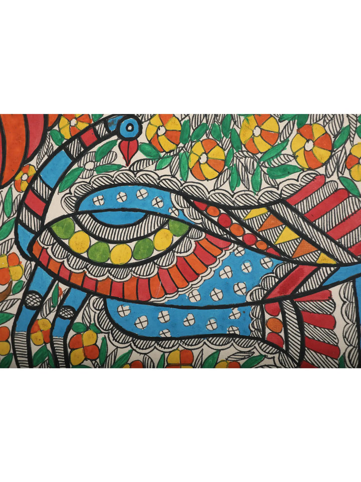 Peacock Painting on Handmade Paper · view 3
