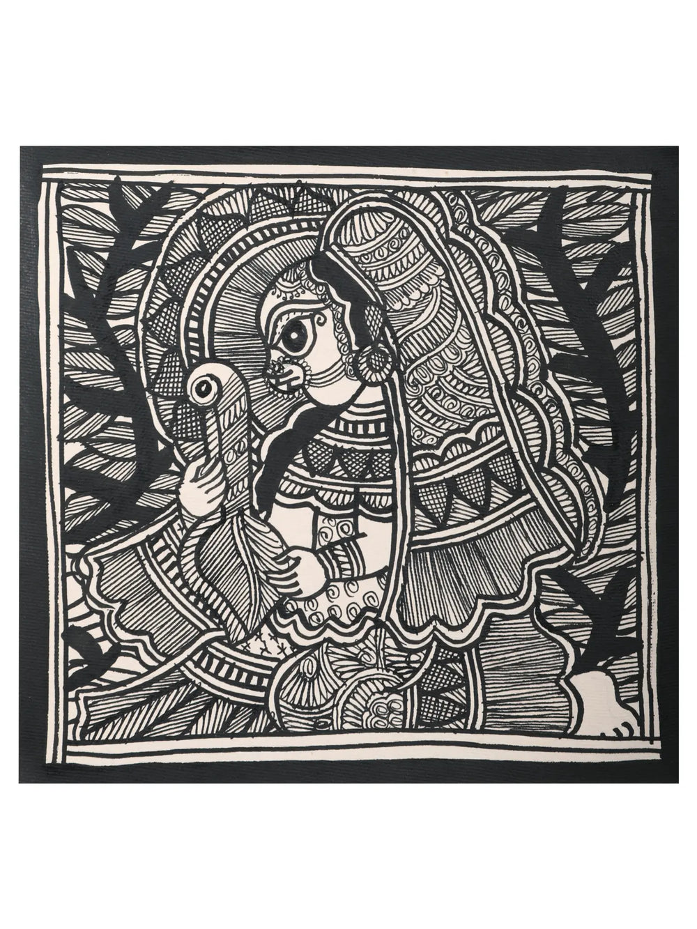 Painting of Maa Saraswati | Handmade Paper | Art by Ashutosh Jha