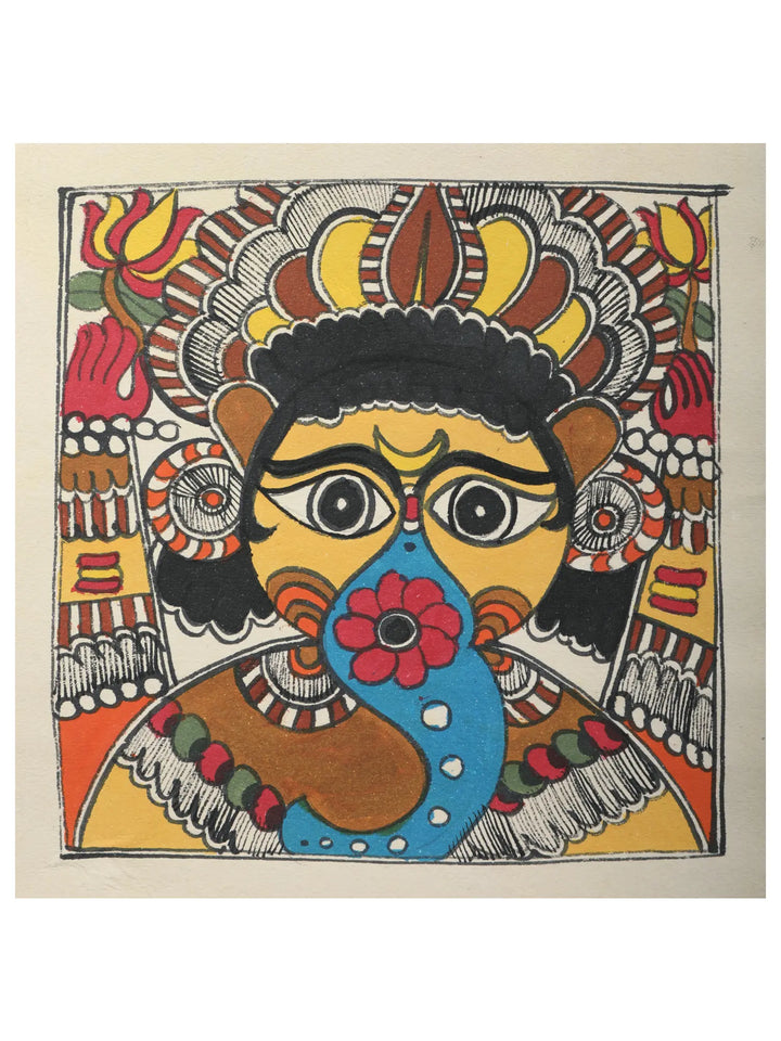 Shree Ganesha Handmade Paper Painting on Handmade Paper by Ashutosh Jha · view 1