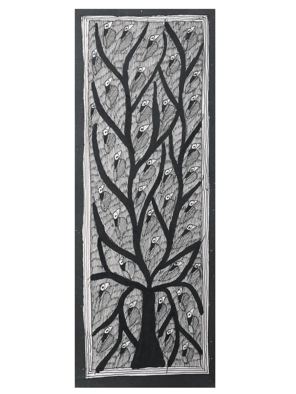 Birds on Tree | Madhubani Painting on Handmade Paper