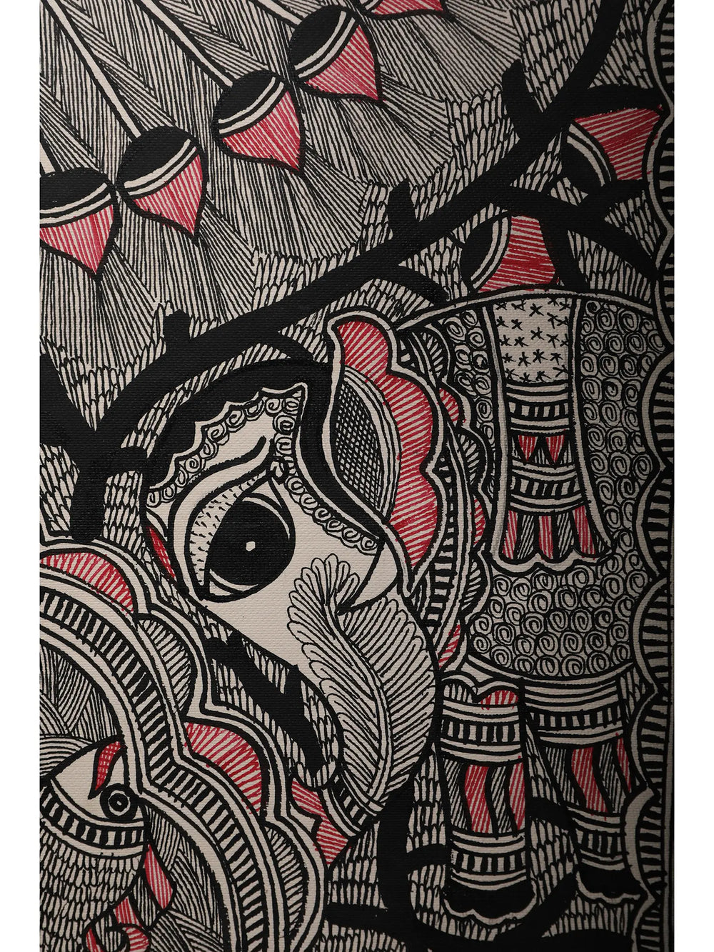 Peacock And Fish In Madhubani Style | Handmade Paper | By Ajay Kumar Jha