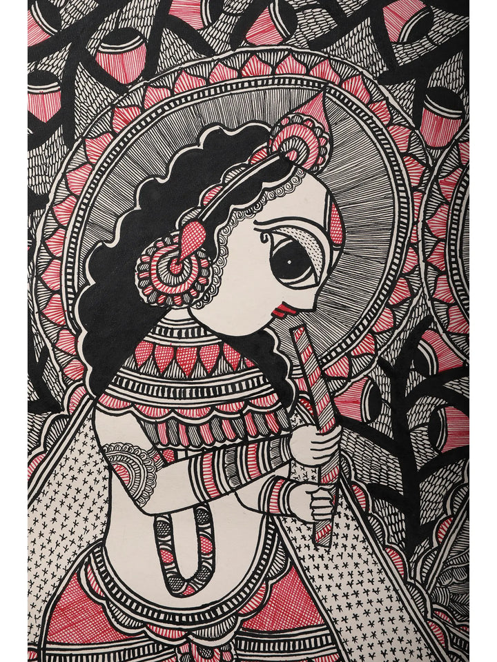 Lord Krishna and Radha Painting on Handmade Paper · view 3