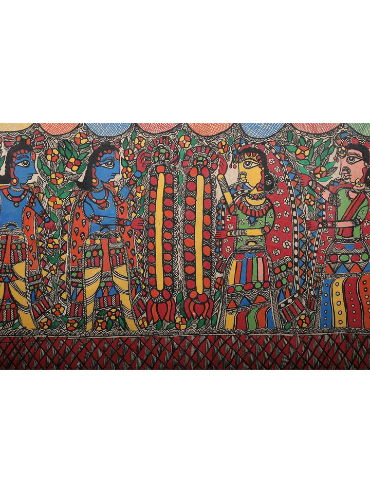 Ram Sita Swayamvar Painting on Handmade Paper · view 2