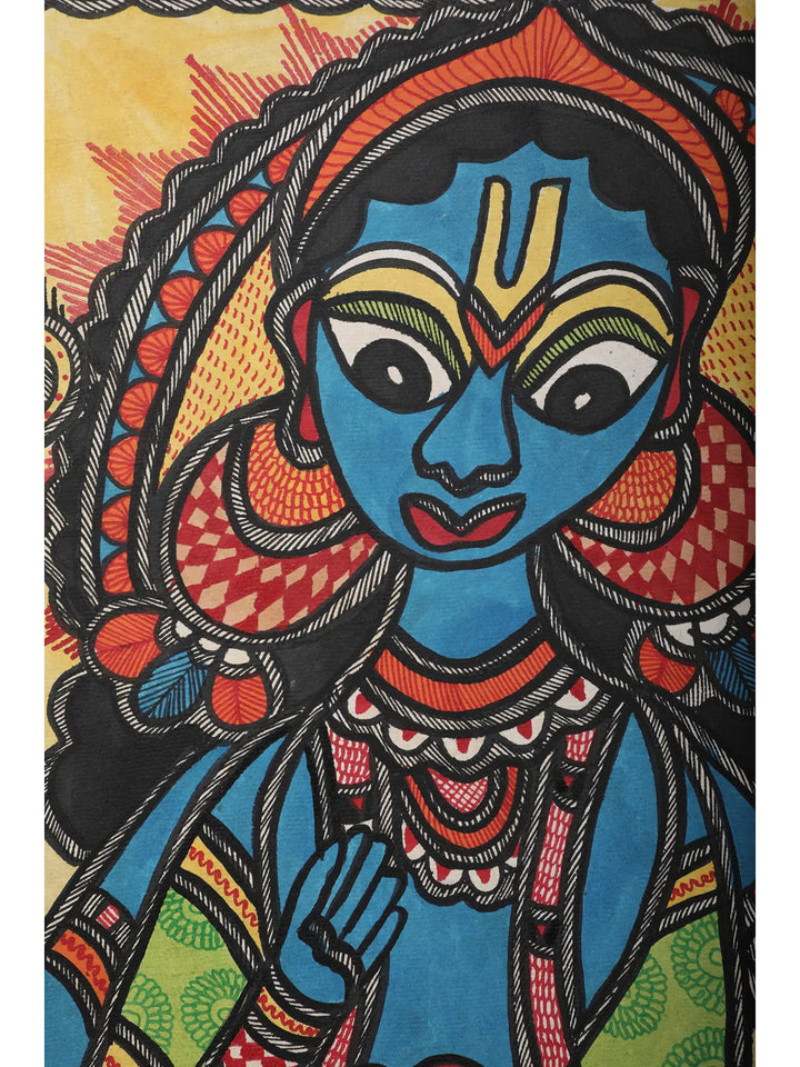 Lord Vishnu Painting on Handmade Paper · view 3