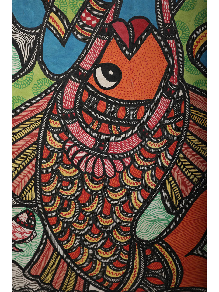 Lord Vishnu Painting on Handmade Paper · view 4