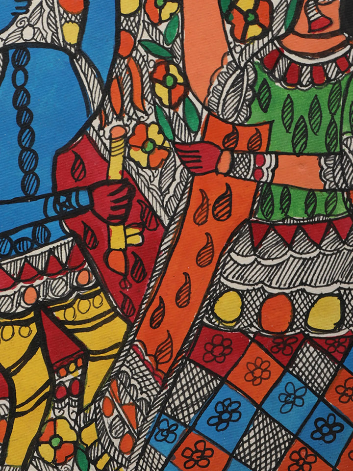Ram Sita Swayamvar Painting on Handmade Paper · view 3