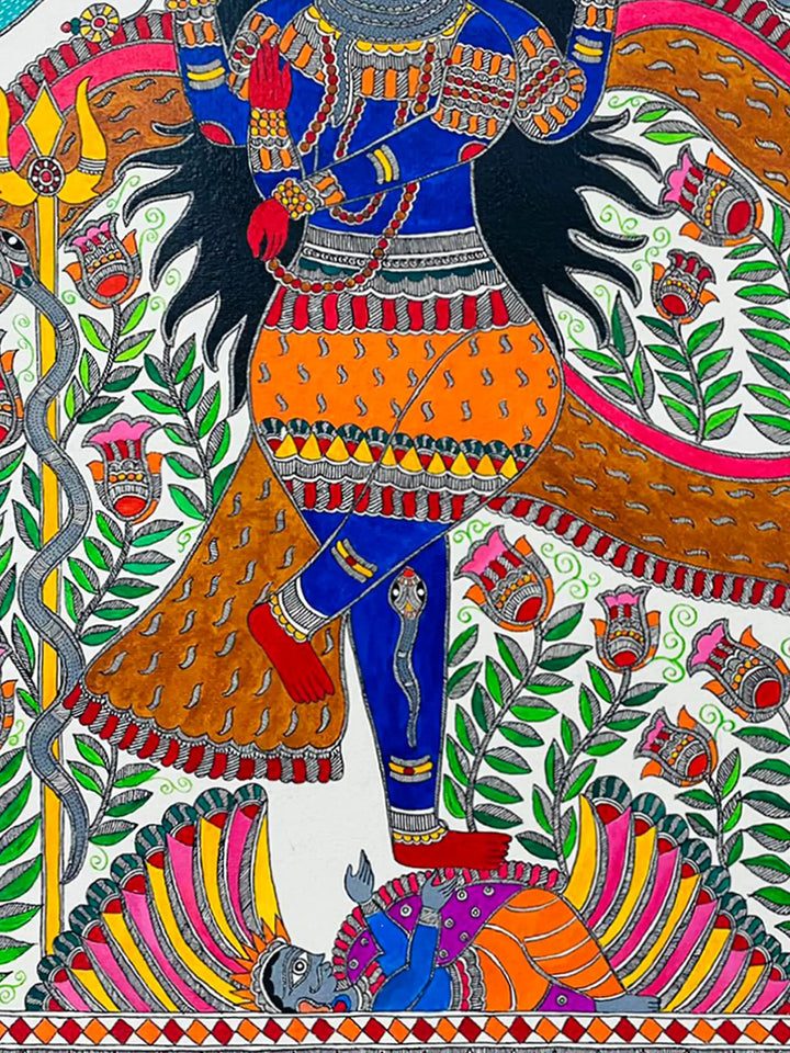 Shri Mahakal Tandav Painting on Handmade Paper · view 3