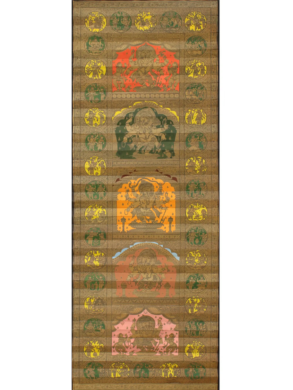Different Forms of Lord Ganesha with His Life Story | Superfine Pattachitra Painting on Palm Leaf