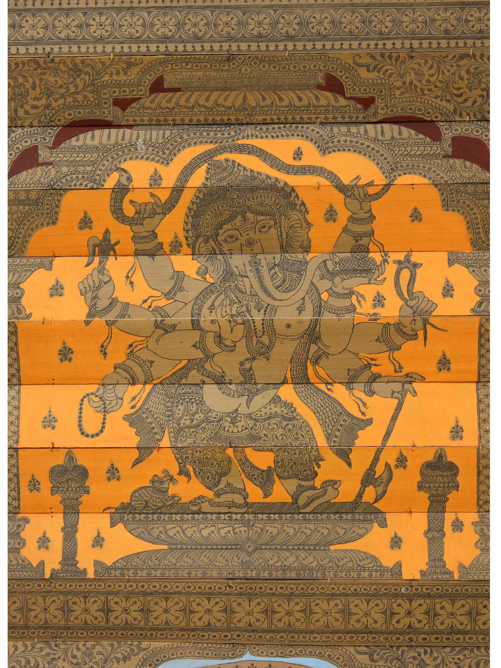Different Forms of Lord Ganesha with His Life Story | Superfine Pattachitra Painting on Palm Leaf