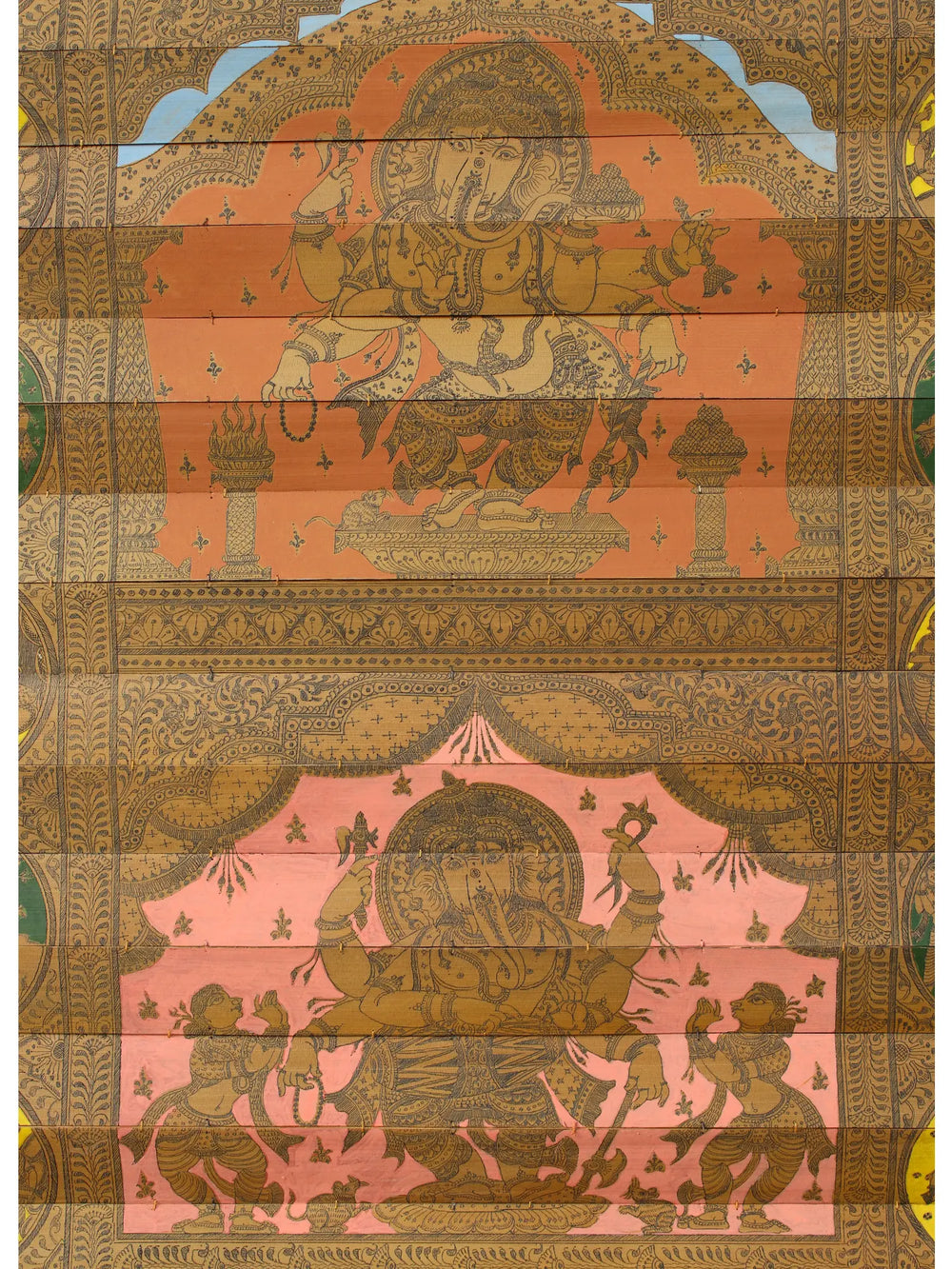 Different Forms of Lord Ganesha with His Life Story | Superfine Pattachitra Painting on Palm Leaf