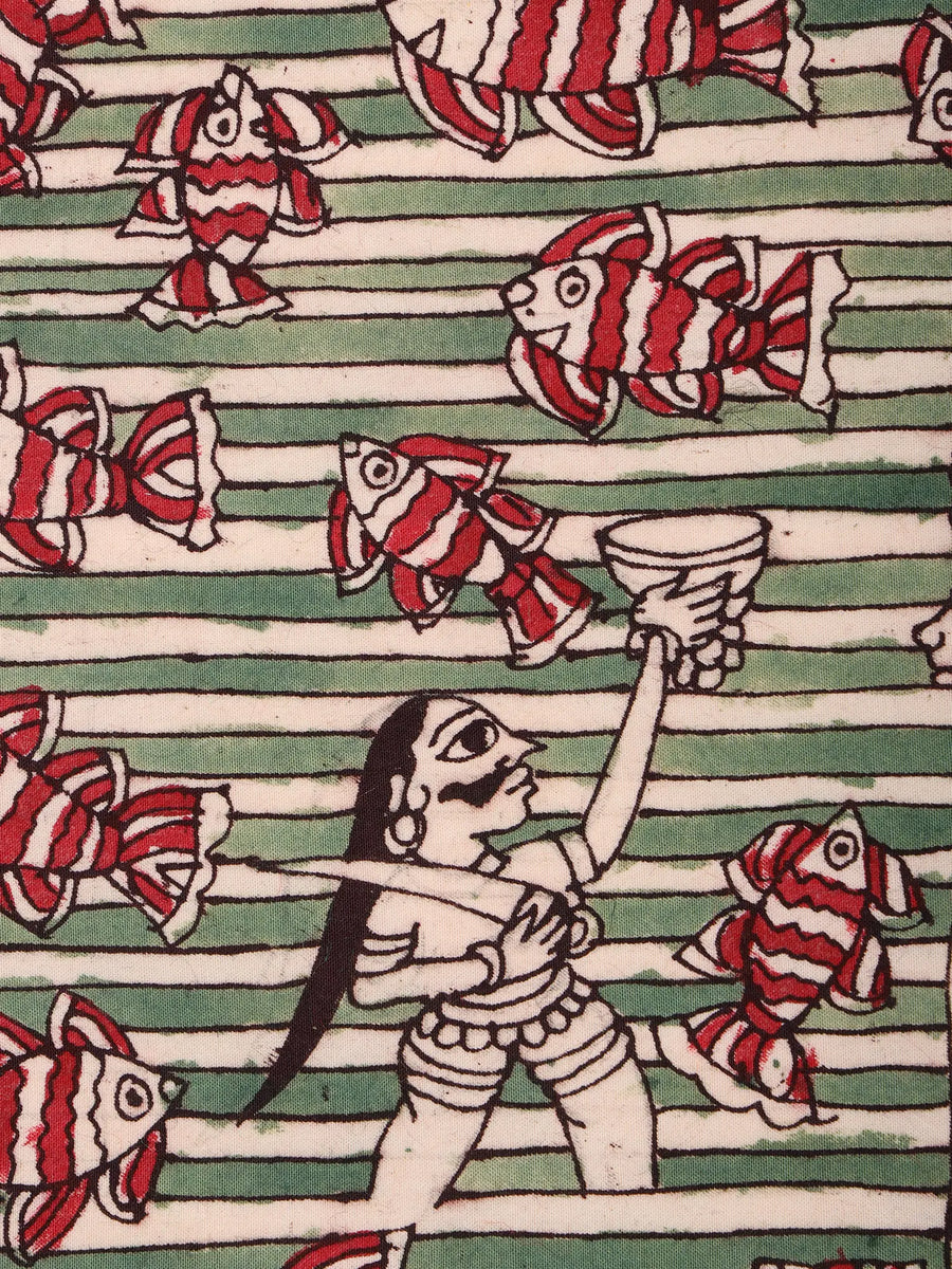 Worship of Devi Maa - Mata Ni Pachedi Painting on Madarpat Cotton