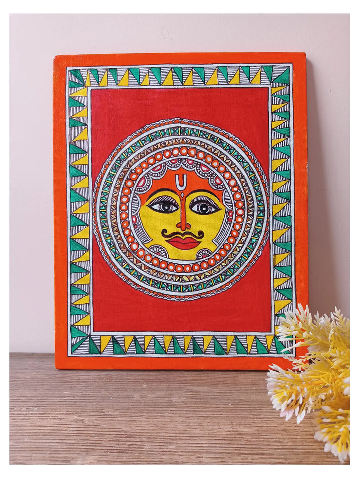 Decorative Sun Painting on Canvas · view 1