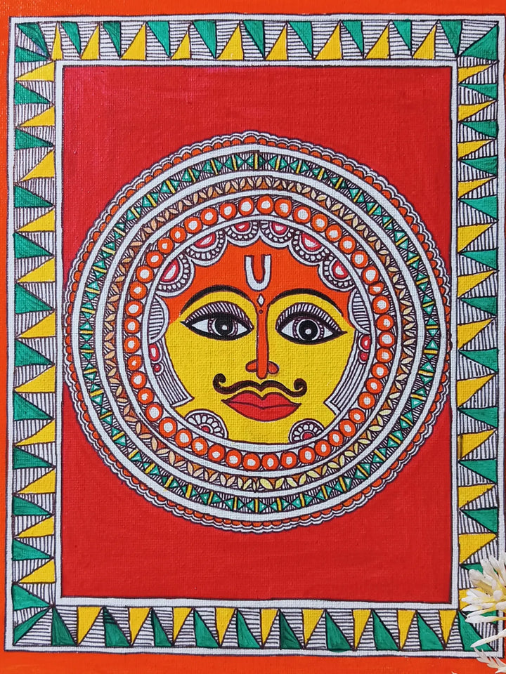 Decorative Sun Painting on Canvas · view 2