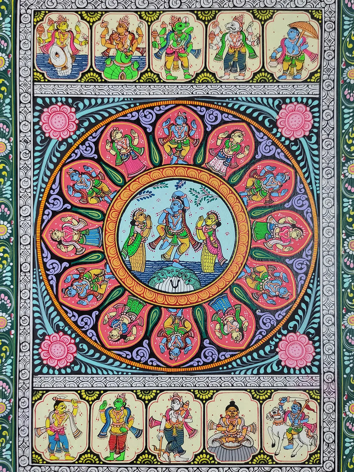 Dashavatar of Lord Krishna Painting · view 2