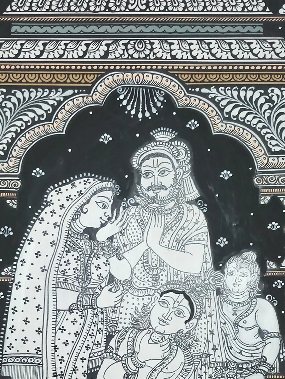 Laddu Gopal With Family | Watercolor On Handmade Sheet | By Jayadev Moharana