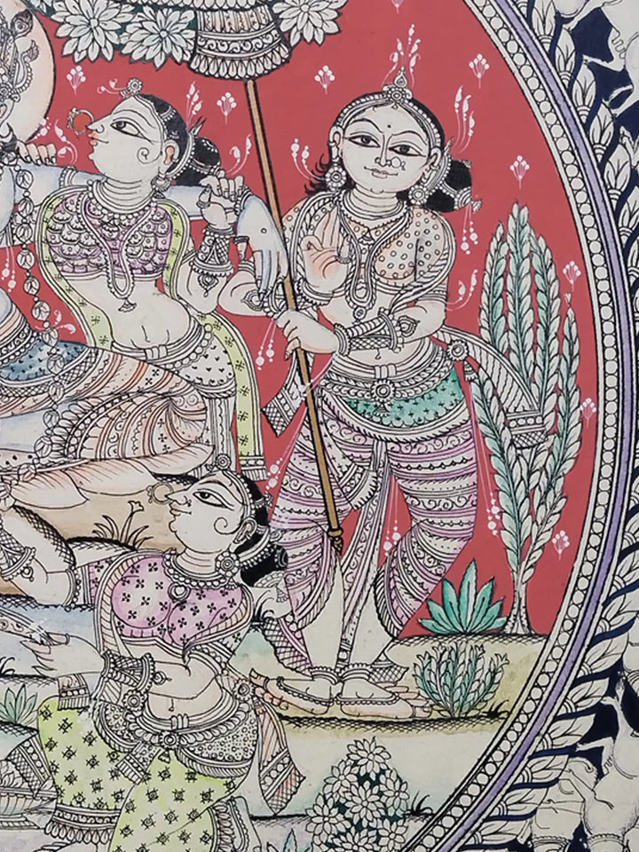 Shri Krishna with Gopis Painting on Cloth · view 4