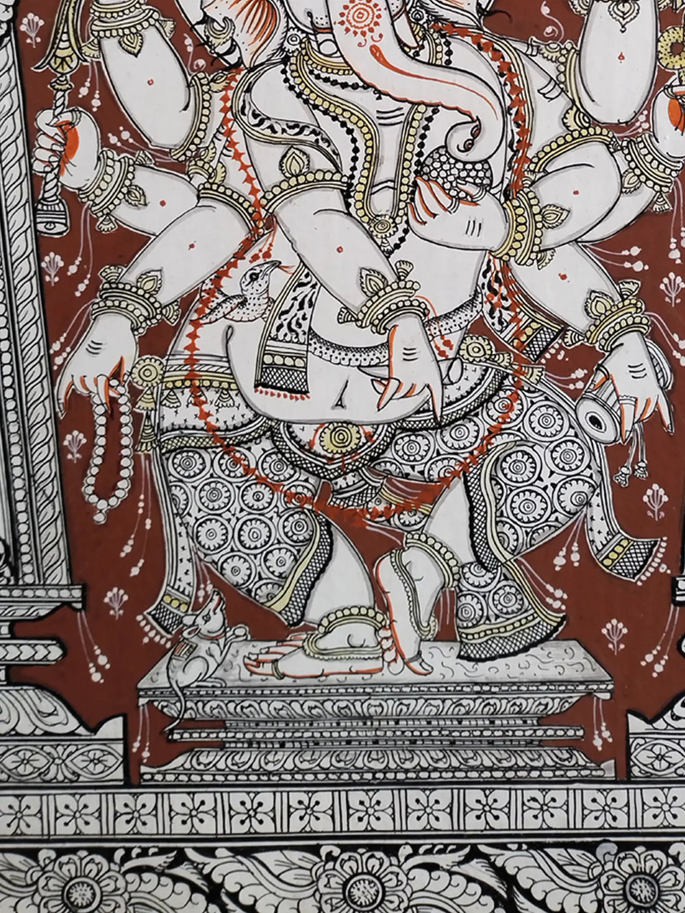 Dancing Ganesha | Natural Color On Handmade Sheet | By Rakesh Kumar