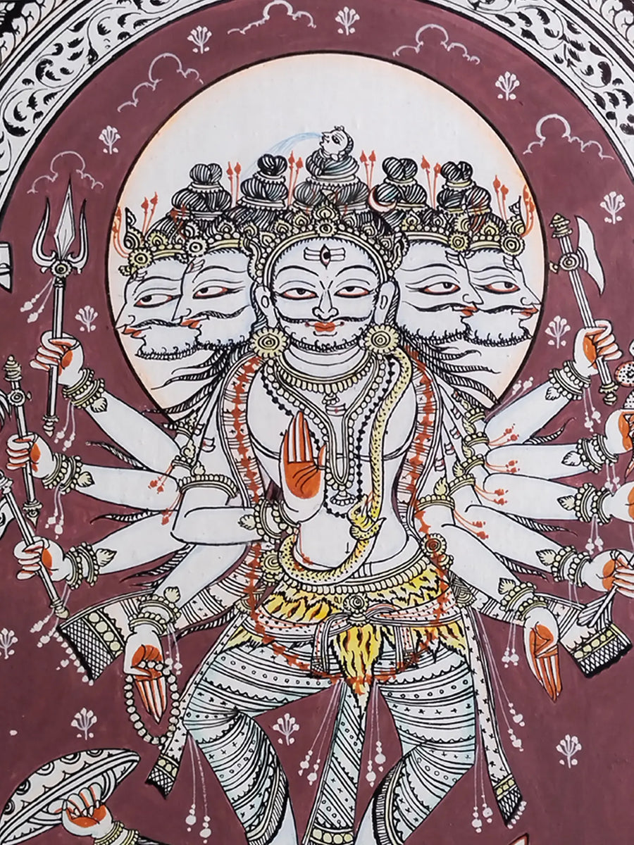 Panchamukhi Lord Shiva with Ten Arms Painting