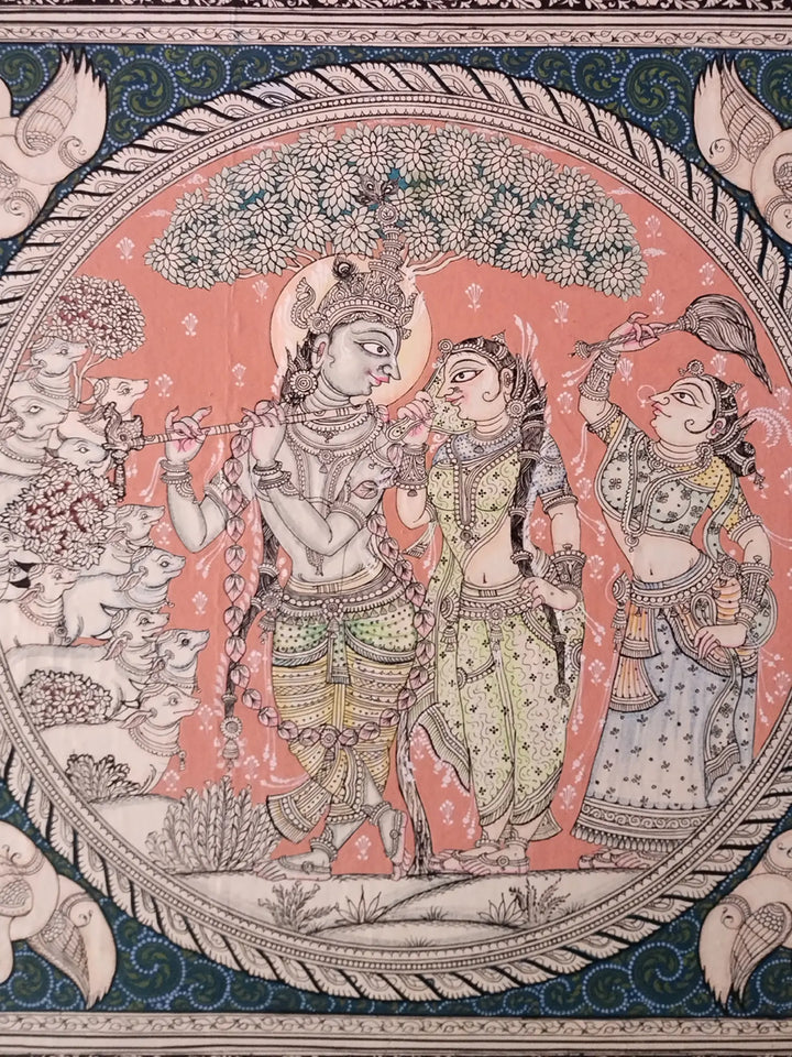 Sweet Tune of Flute Painting on Cloth · view 2