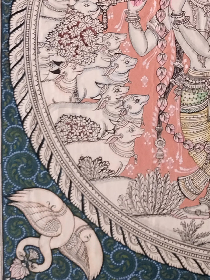Sweet Tune of Flute Painting on Cloth · view 3