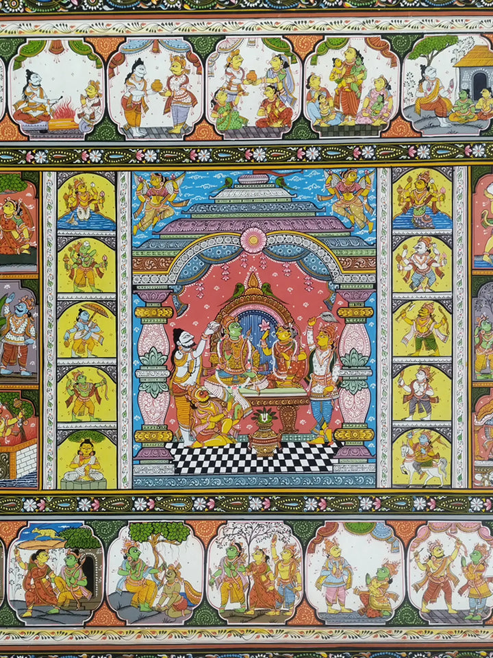 Shri Ram Darbar - Tale of Ramayana Painting · view 2