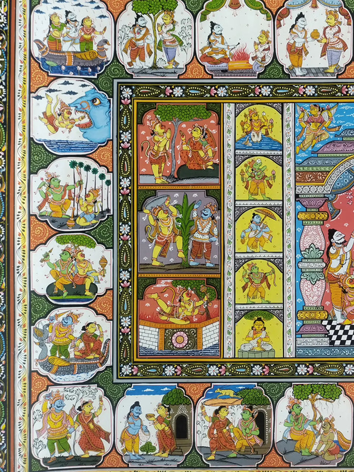 Shri Ram Darbar - Tale of Ramayana Painting · view 3