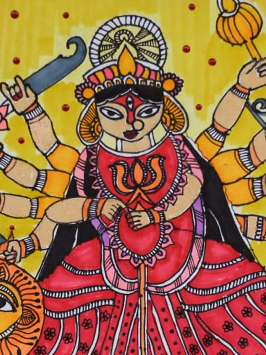 Maa Durga Painting on Paper