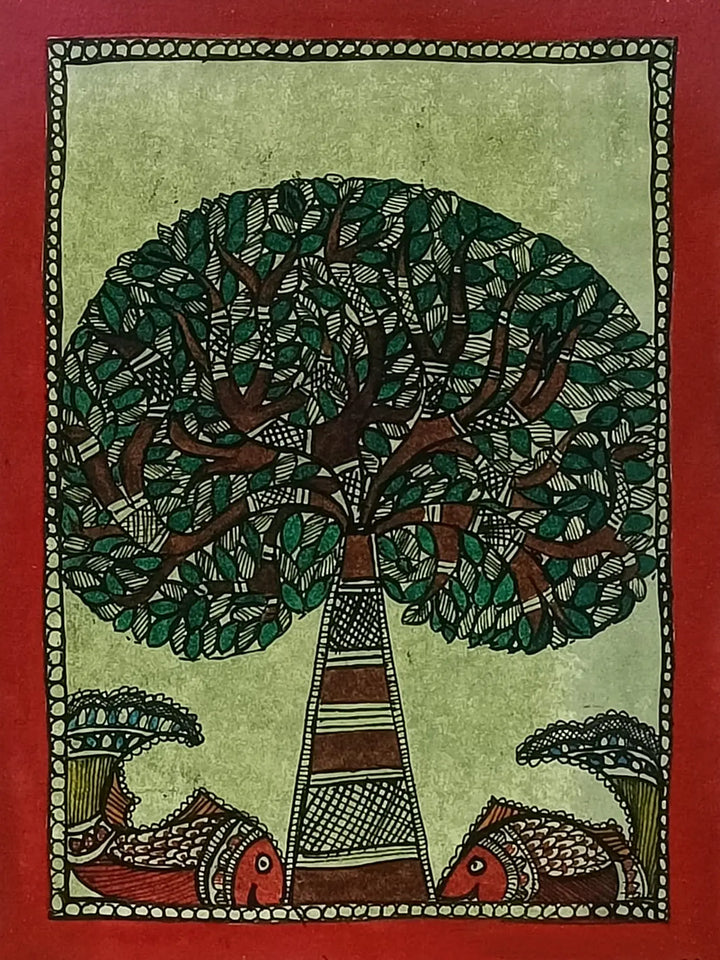 Tree of Life with Fishes Painting · view 1