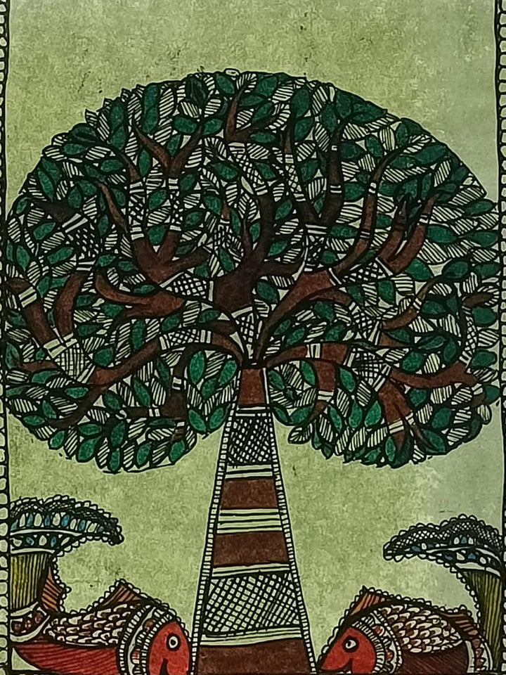 Tree of Life with Fishes Painting · view 2