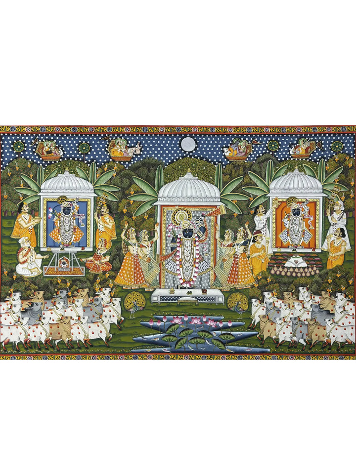 Shrinathji Pichwai Painting on Cloth · view 1
