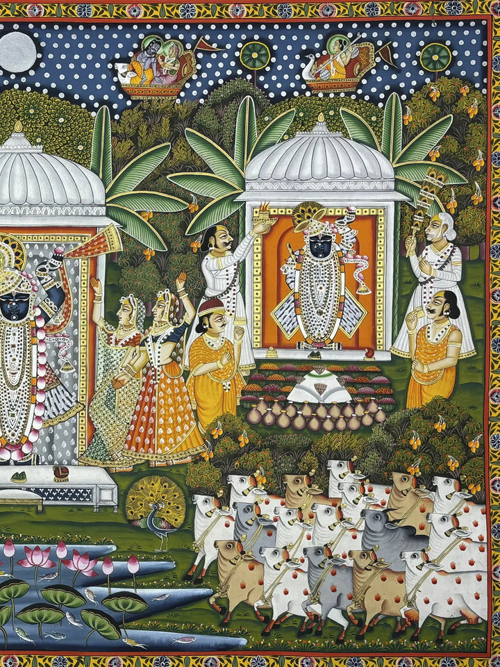 Shrinathji Pichwai Painting on Cloth · view 4