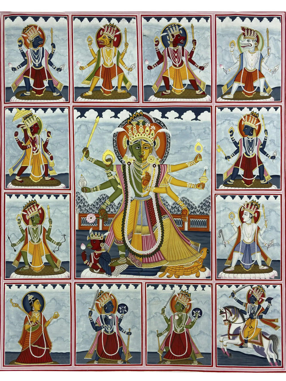 Lakshmi Narayan Pichwai Painting | Natural Color On Cloth | By Dheeraj Munot