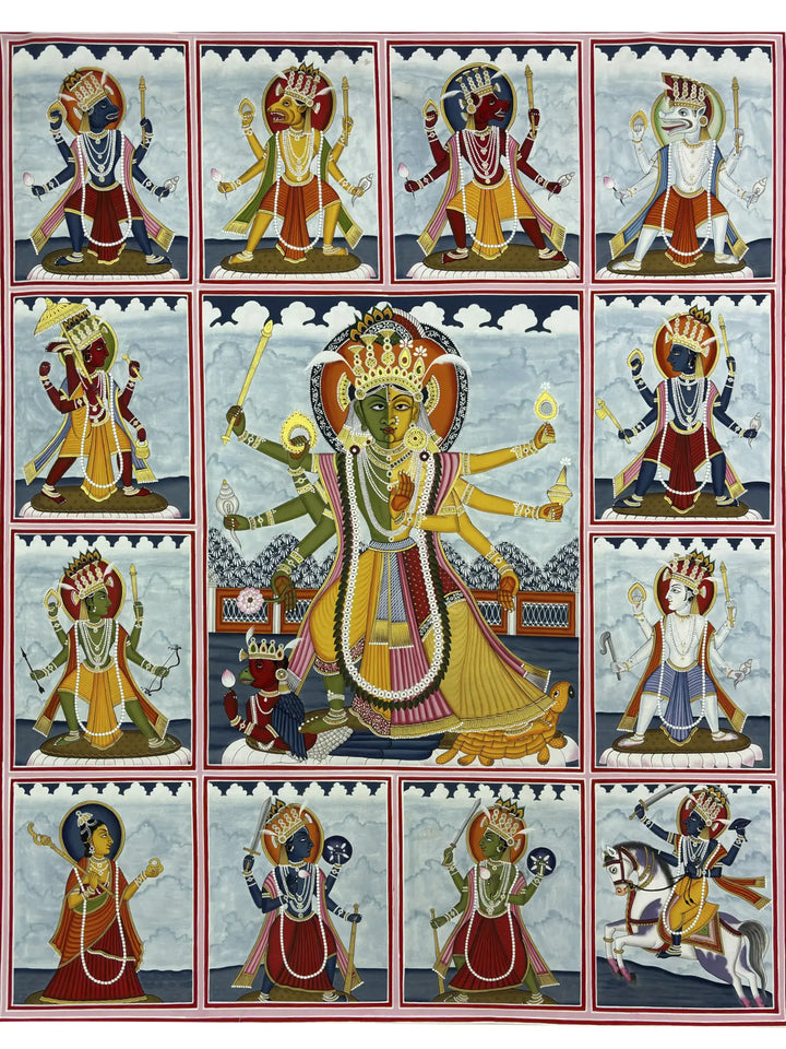 Lakshmi Narayan Pichwai Painting on Cloth · view 1
