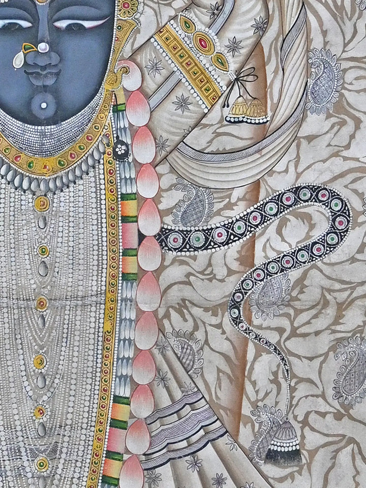 Shrinathji Swaroop Pichwai Painting on Cotton · view 4