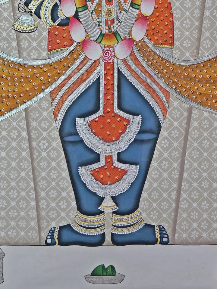 The Divine Shrinathji Pichwai Painting on Cotton · view 4