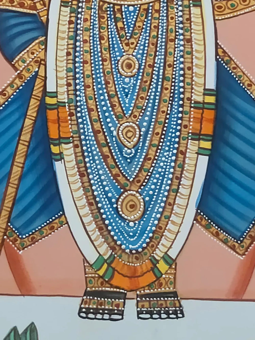 Handmade Painting Of Shrinathji | Pichwai Painting | Watercolor On Paper | By Babu Lal Sharma