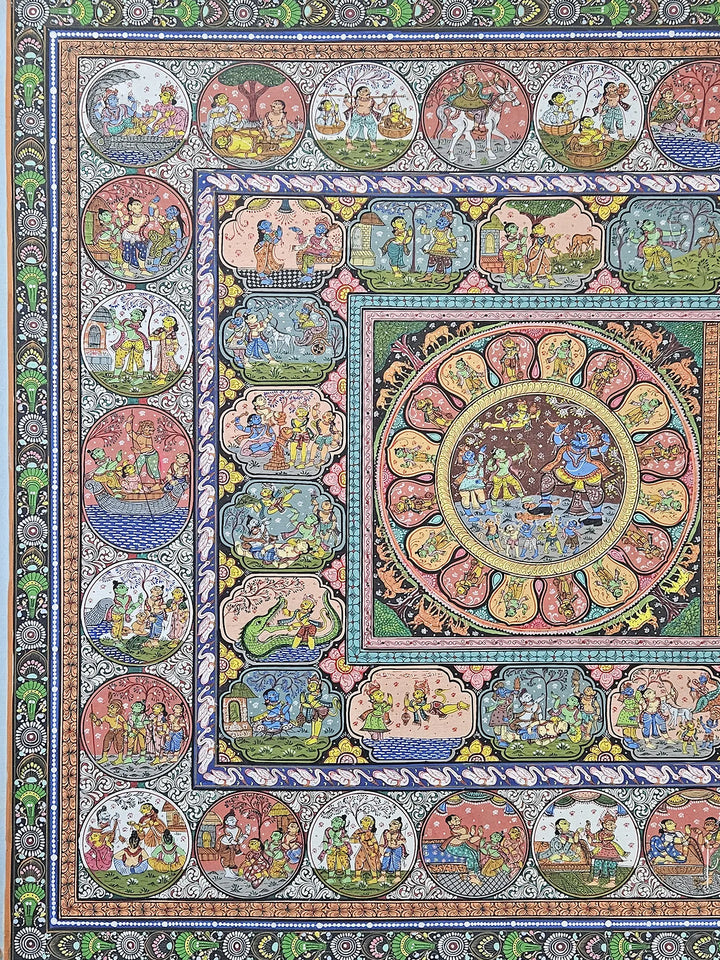 Ramayan (Lord Ram'S Life) Pattachitra Painting on Canvas · view 3