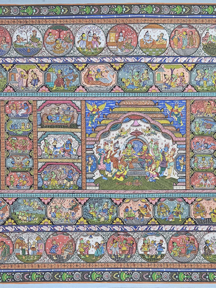 Ramayan (Lord Ram'S Life) Pattachitra Painting on Canvas · view 4