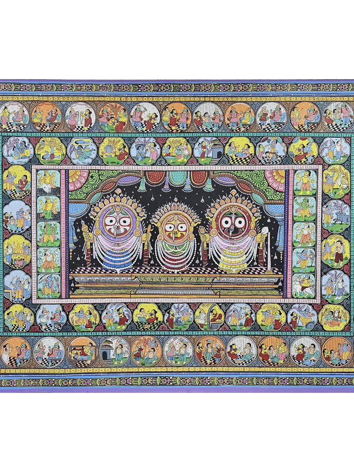 Lord Jagannath Darshan Pattachitra Painting on Canvas · view 2