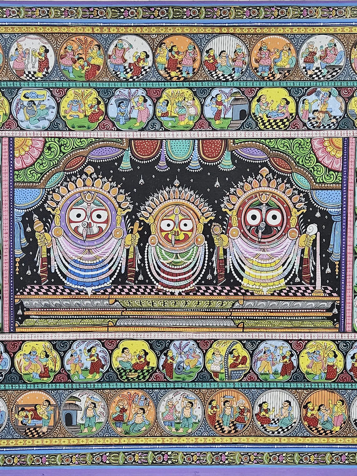 Lord Jagannath Darshan Pattachitra Painting on Canvas · view 4