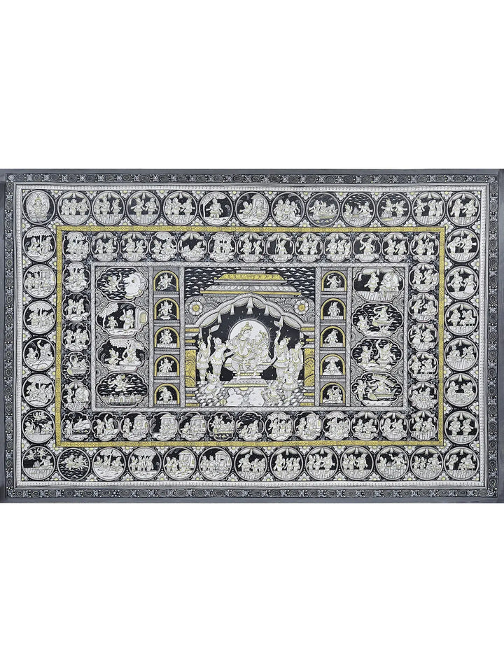 Ramayana Pattachitra Painting on Canvas · view 1