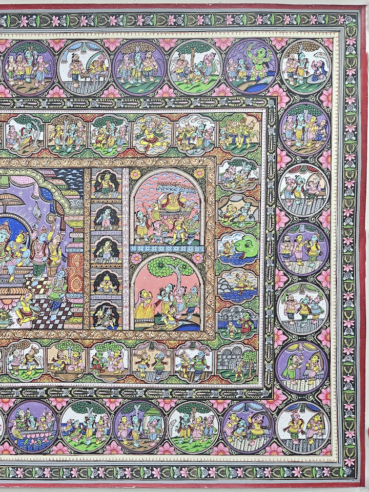 Ramayana (Lord Rama'S Darbar) Pattachitra Painting on Canvas · view 3