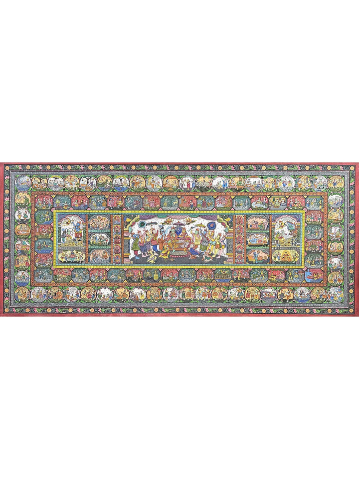 Lord Rama'S Darbar Pattachitra Painting on Canvas · view 1