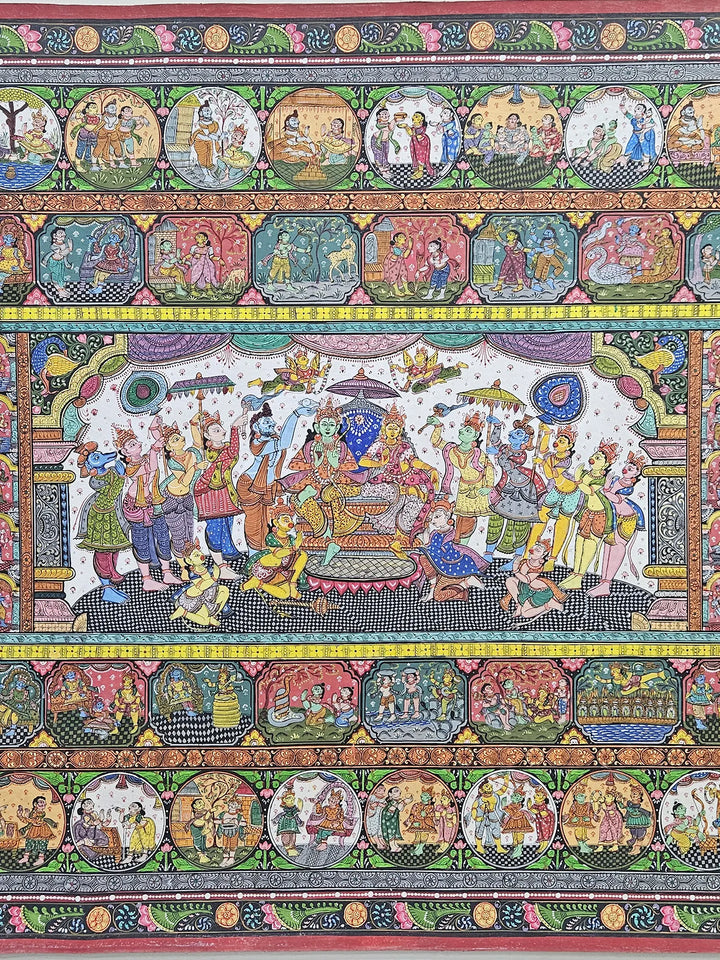 Lord Rama'S Darbar Pattachitra Painting on Canvas · view 3