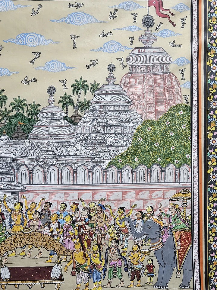 Jagannath Ratha Yatra Pattachitra Painting on Canvas · view 4