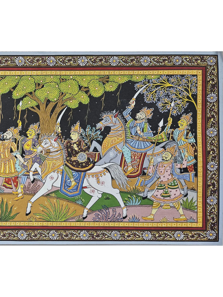 Grand Royal Procession Pattachitra Painting on Canvas · view 3