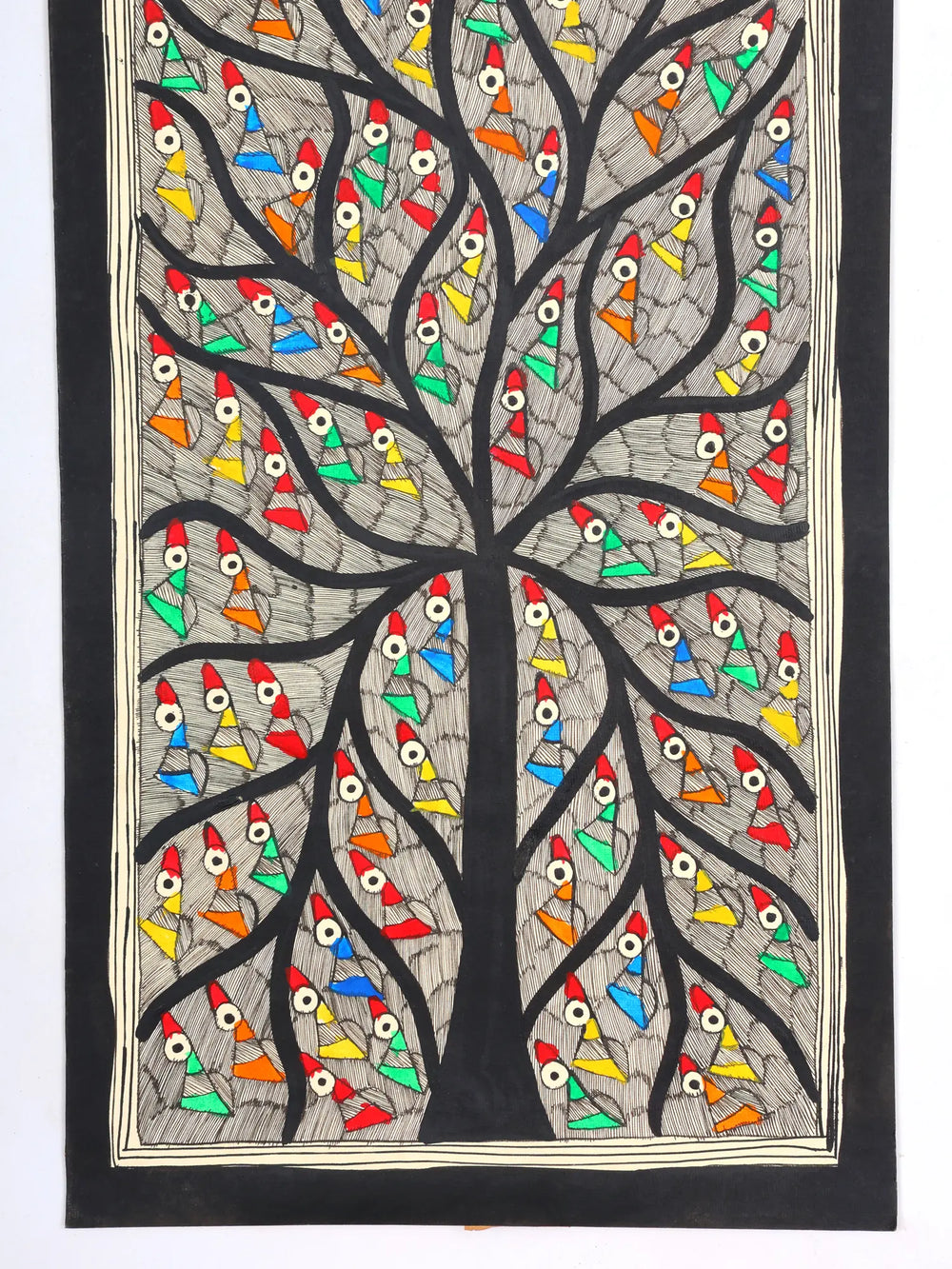 28" Tree of Life with Full of Birds | Madhubani Painting