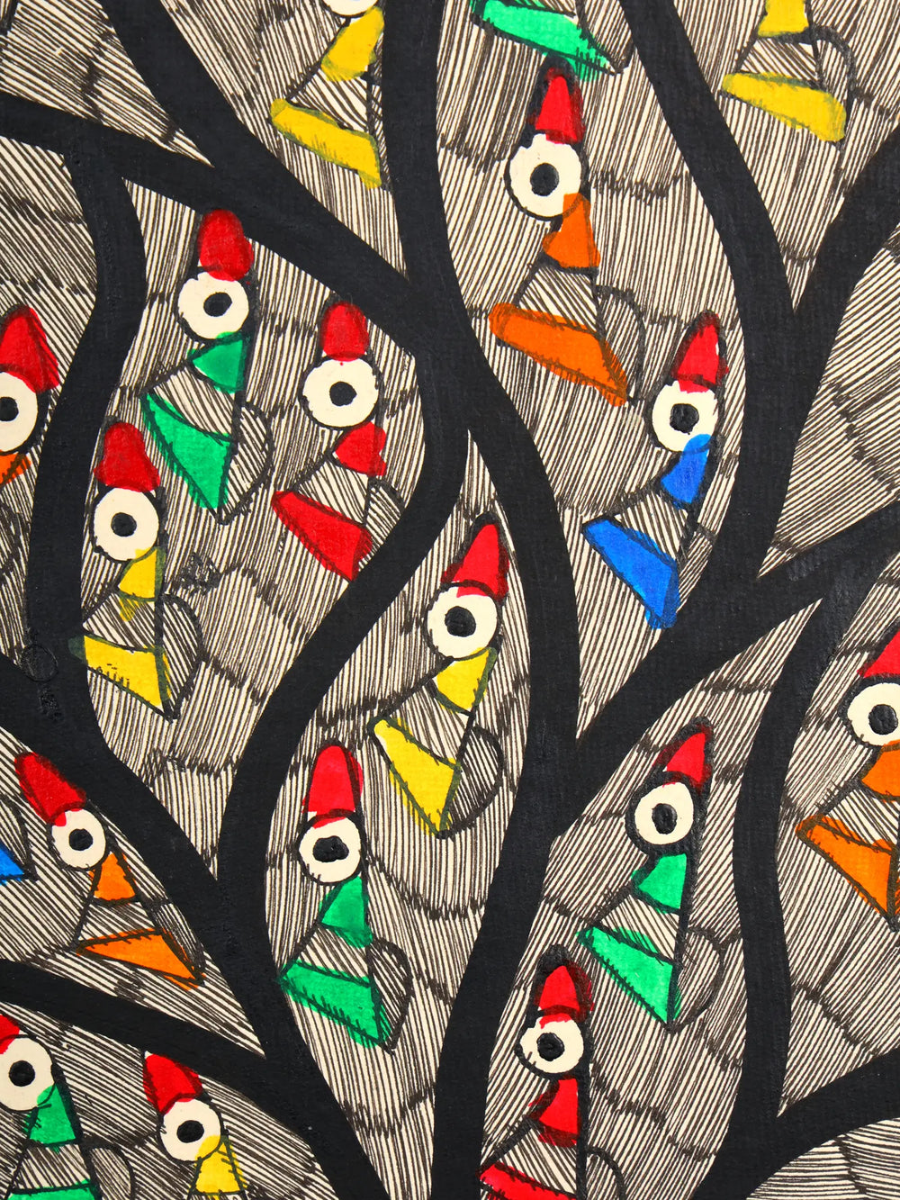 28" Tree of Life with Full of Birds | Madhubani Painting