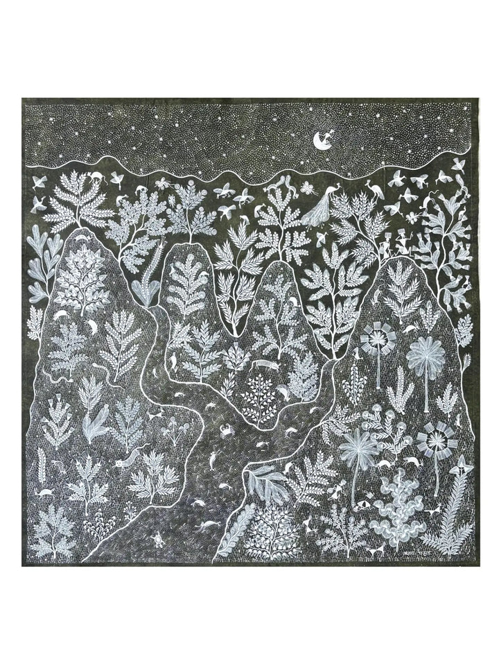 Ganga Gavari and Mahadev Warli Painting on Cloth · view 1