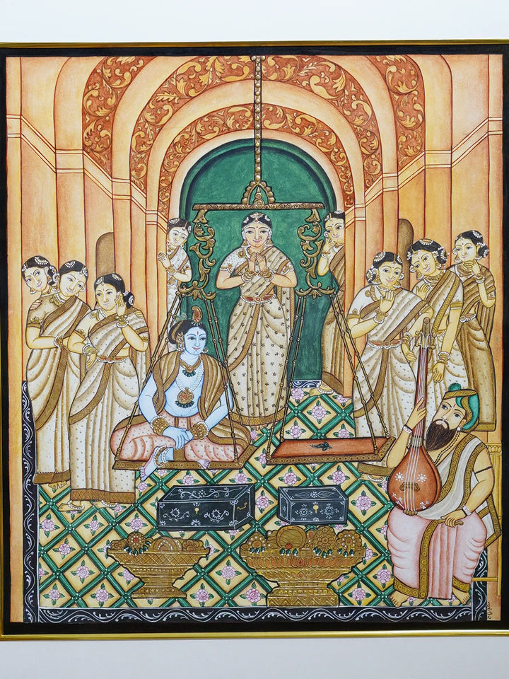 Shri Krishna Tulabharam Painting · view 3